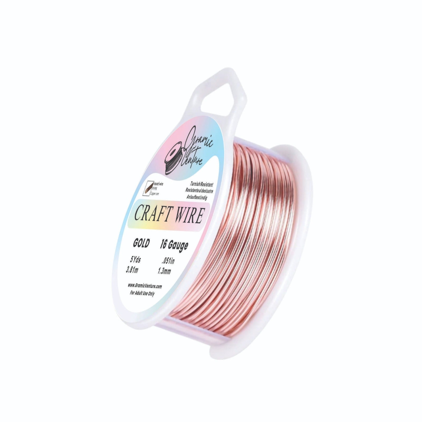 Silver-Plated Copper Wire –  Rose Gold 20 Gauge, 10m Roll – Tarnish Resistant