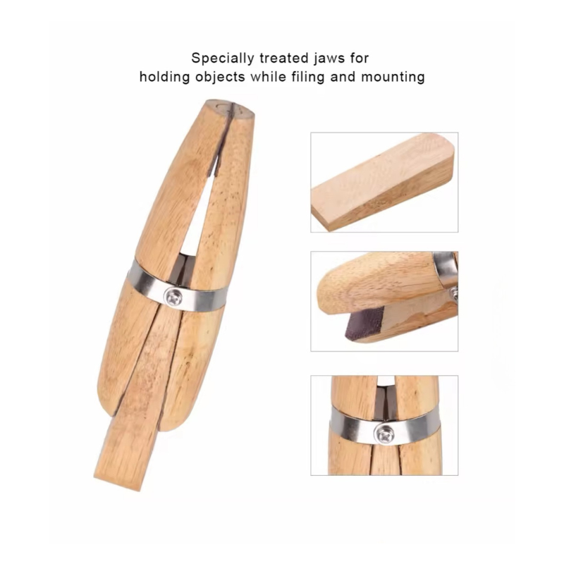 Wood Ring Clamp with Leather Jaw – Adjustable Holder for Engraving, Polishing & Repair