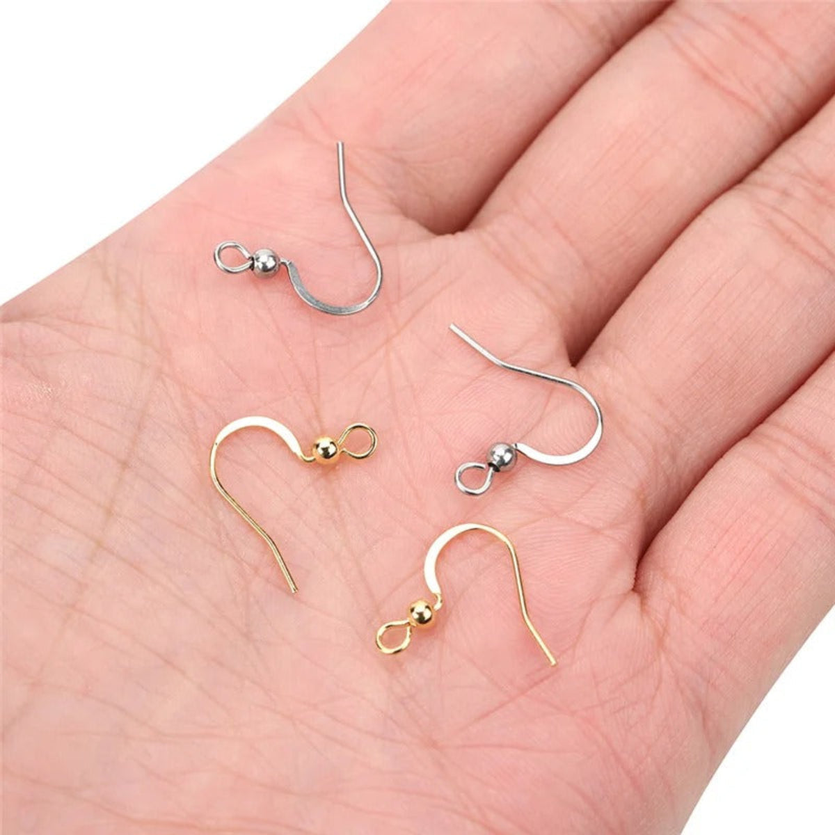 200 Pcs Earring Hooks – Hypoallergenic Stainless Steel Fishhook Ear Wires