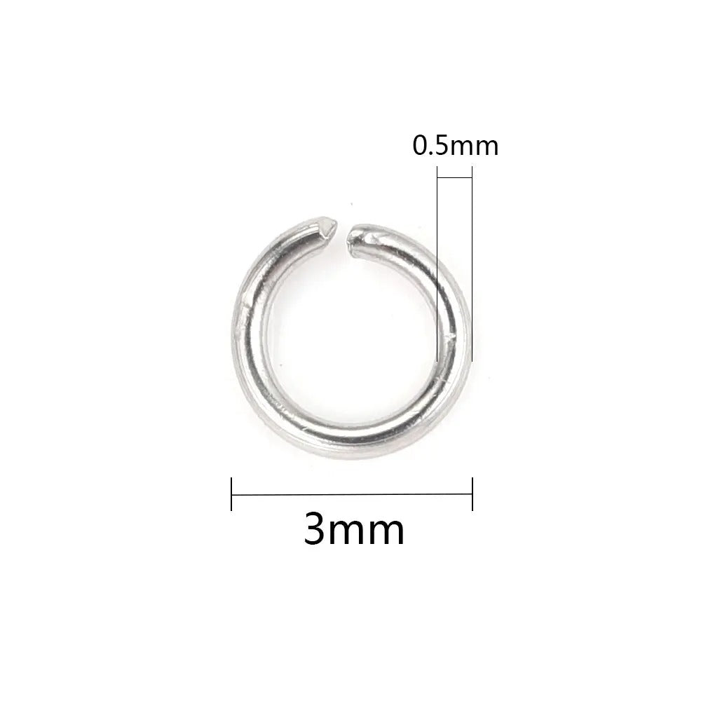 Stainless Steel  Open Jump Rings - 200 pcs