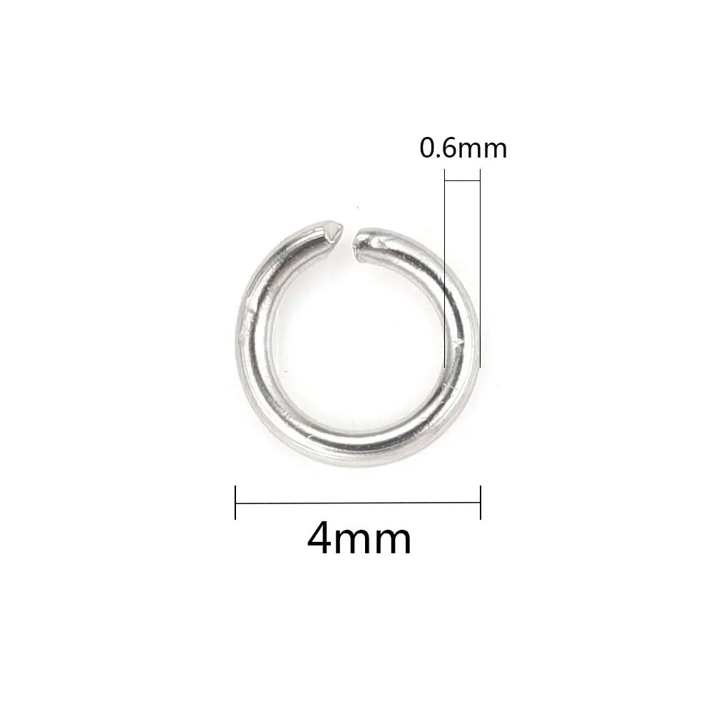Stainless Steel  Open Jump Rings - 200 pcs