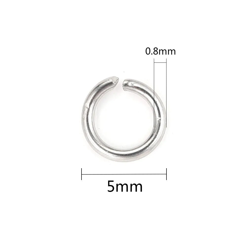 Stainless Steel  Open Jump Rings - 200 pcs