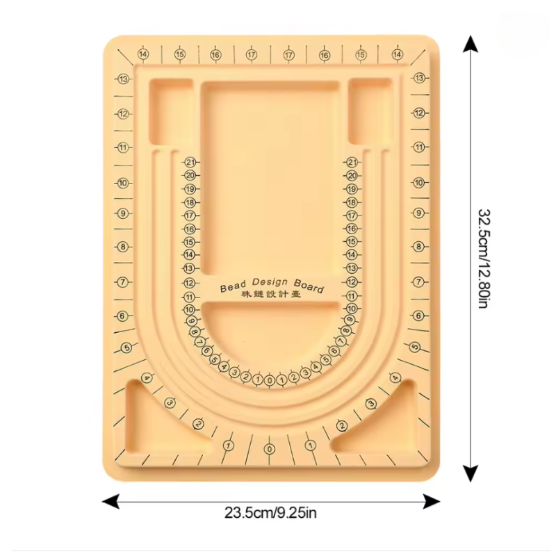 2-Piece Beading Board Set – Necklace & Bracelet Design Trays in Pink & Yellow