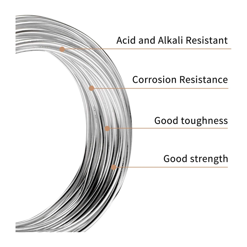 Aluminium Soft Round Wire –  Silver 2.5mm – Tarnish Resistant