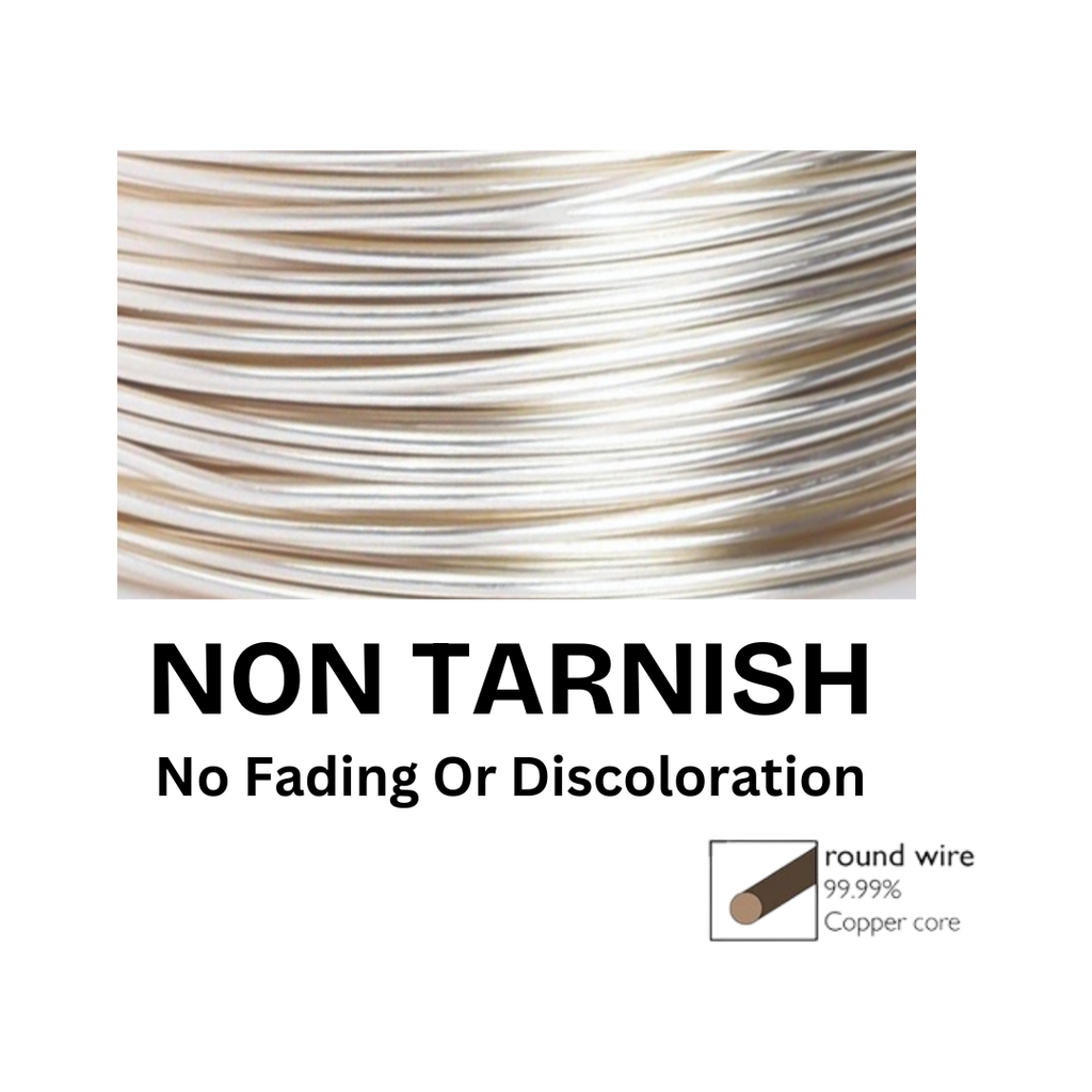 Silver-Plated Copper Wire –  Silver 20 Gauge, 10m Roll – Tarnish Resistant