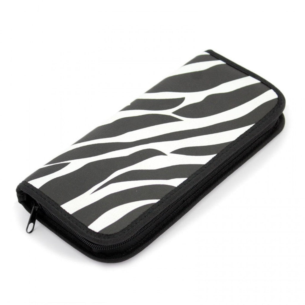 6-Piece Zebra Pattern Jewelry Tool Kit – Stylish Pliers Set with Travel Pouch for Beading & Wire Work