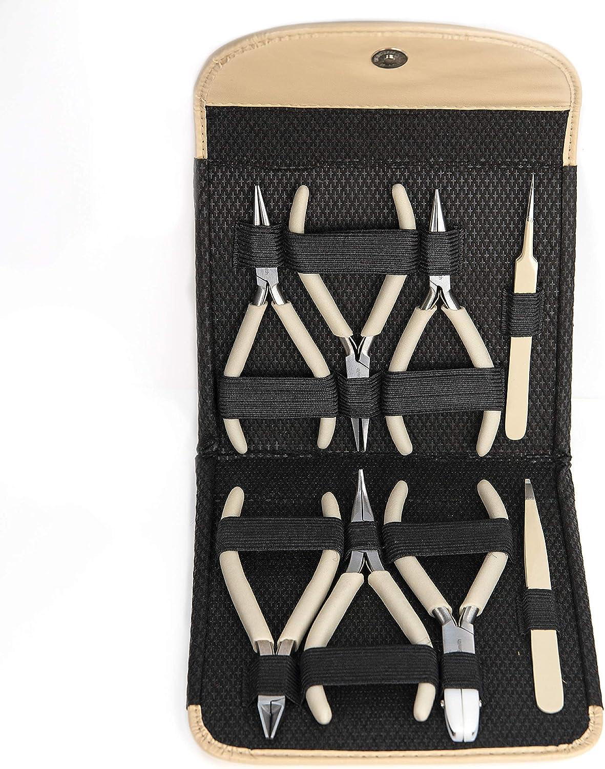 8-Piece Fashion Color Jewelry Pliers Set with Carrying Pouch – Color-Coordinated Beading Tools