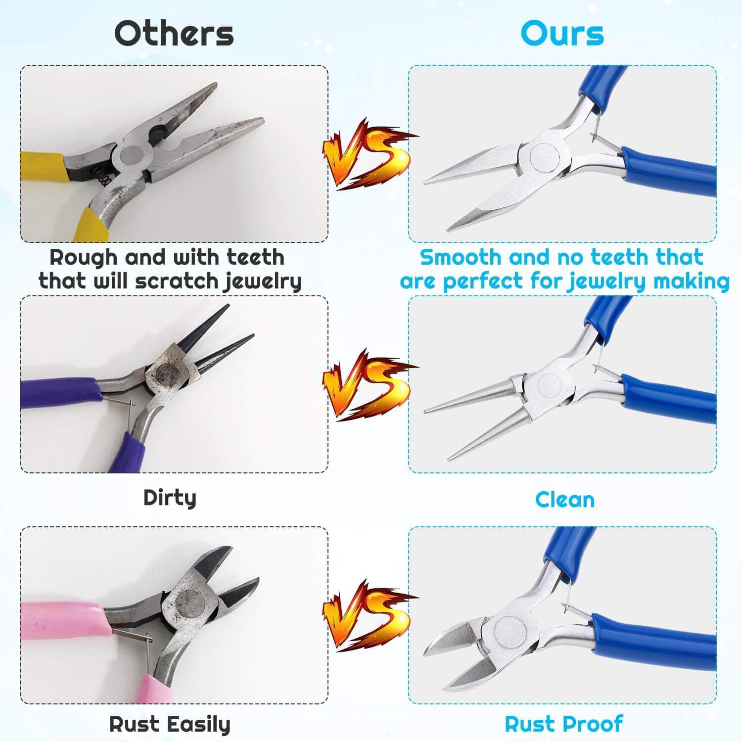 8-Piece Micro Jewelry Pliers Set with Storage Pouch – Precision Tools for Wire Work & Beading