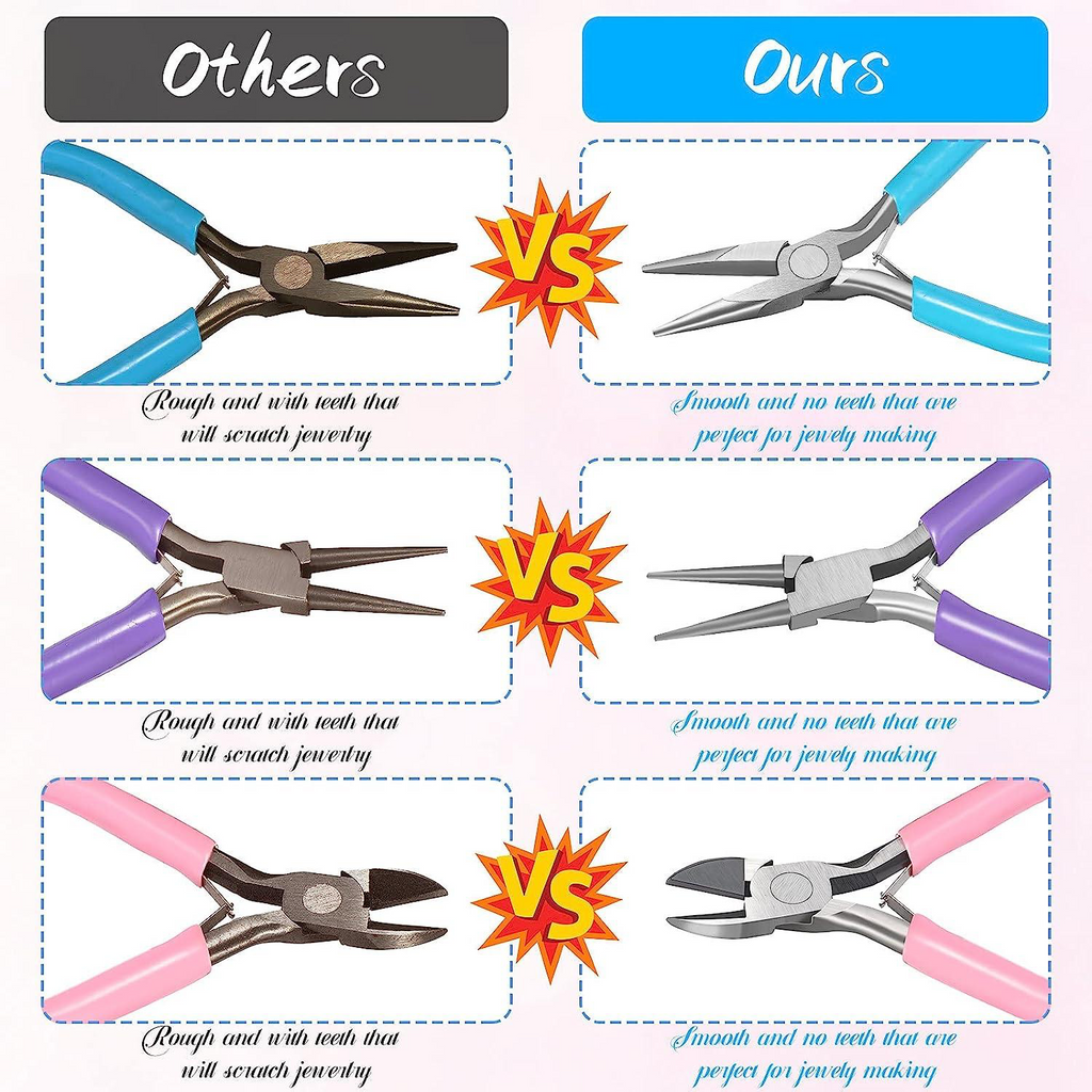 8-Piece Jewelry Making Pliers Kit – Multicolor Hand Tools for Beading, Wire Work & Crafting