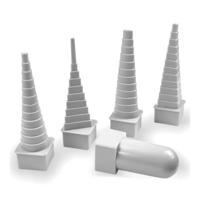 4-Piece Wire Wrapping Mandrel Set – Multi-Size Plastic Step Mandrels for Jewelry Making