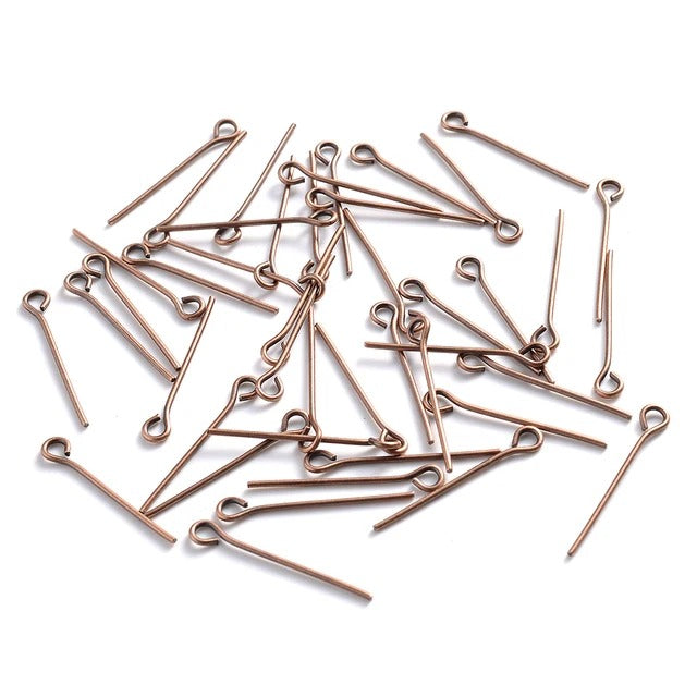 Eye Loop Pins – 200 Pcs – 16mm to 50mm – Stainless Steel Jewelry Making Wire Pins