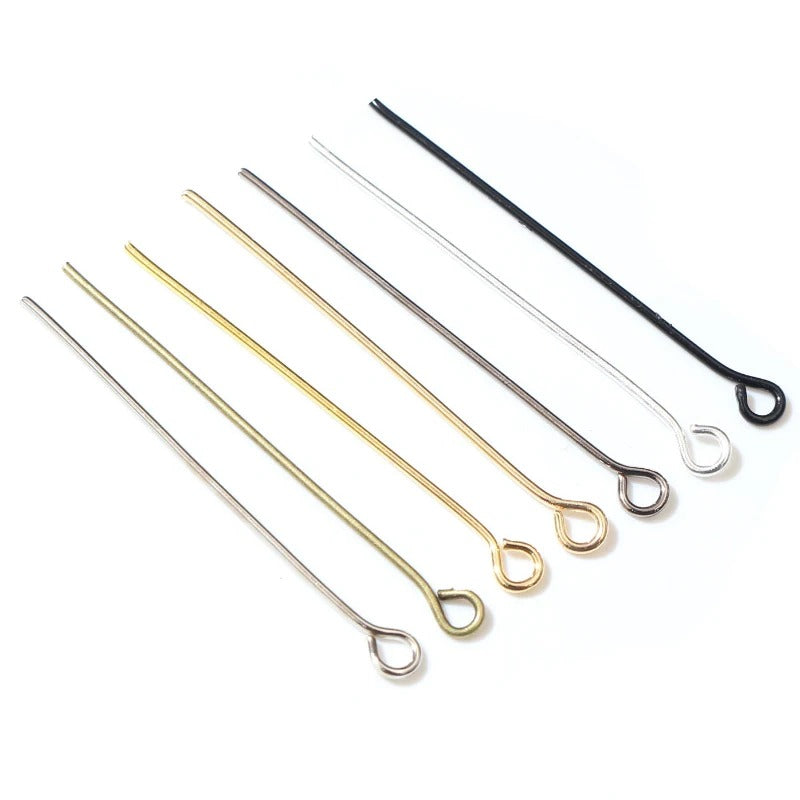 Eye Loop Pins – 200 Pcs – 16mm to 50mm – Stainless Steel Jewelry Making Wire Pins