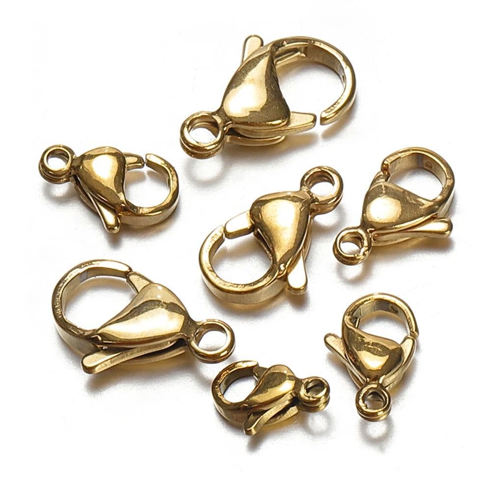 Lobster Claw Clasps - 200 Pcs - Stainless Steel  – Bulk Jewelry Making Supplies