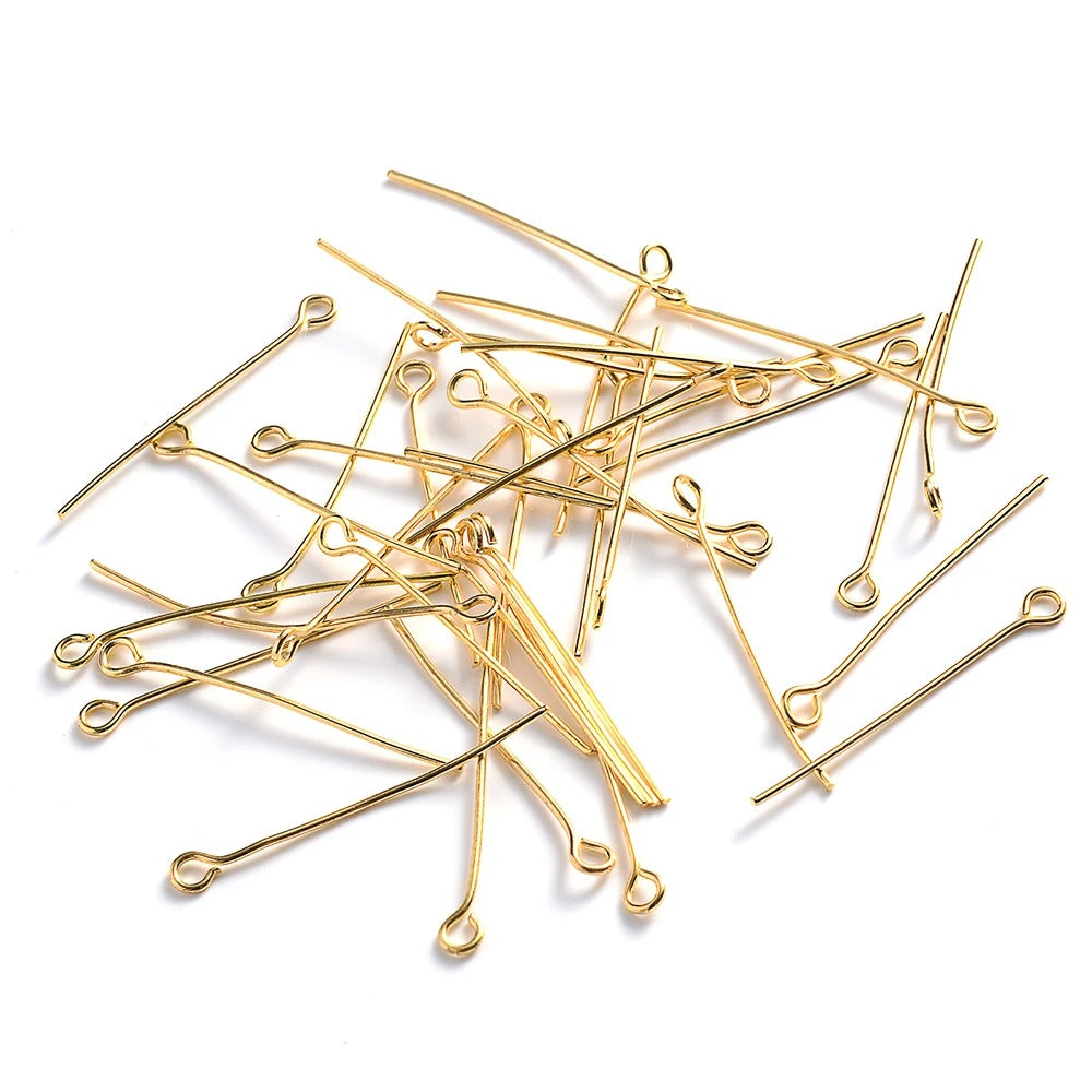 Eye Loop Pins – 200 Pcs – 16mm to 50mm – Stainless Steel Jewelry Making Wire Pins