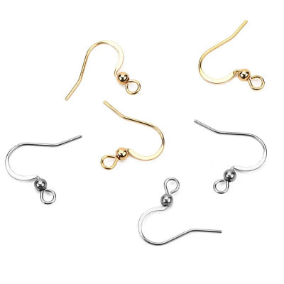 200 Pcs Earring Hooks – Hypoallergenic Stainless Steel Fishhook Ear Wires