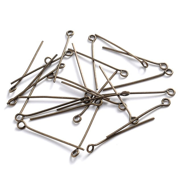 Eye Loop Pins – 200 Pcs – 16mm to 50mm – Stainless Steel Jewelry Making Wire Pins