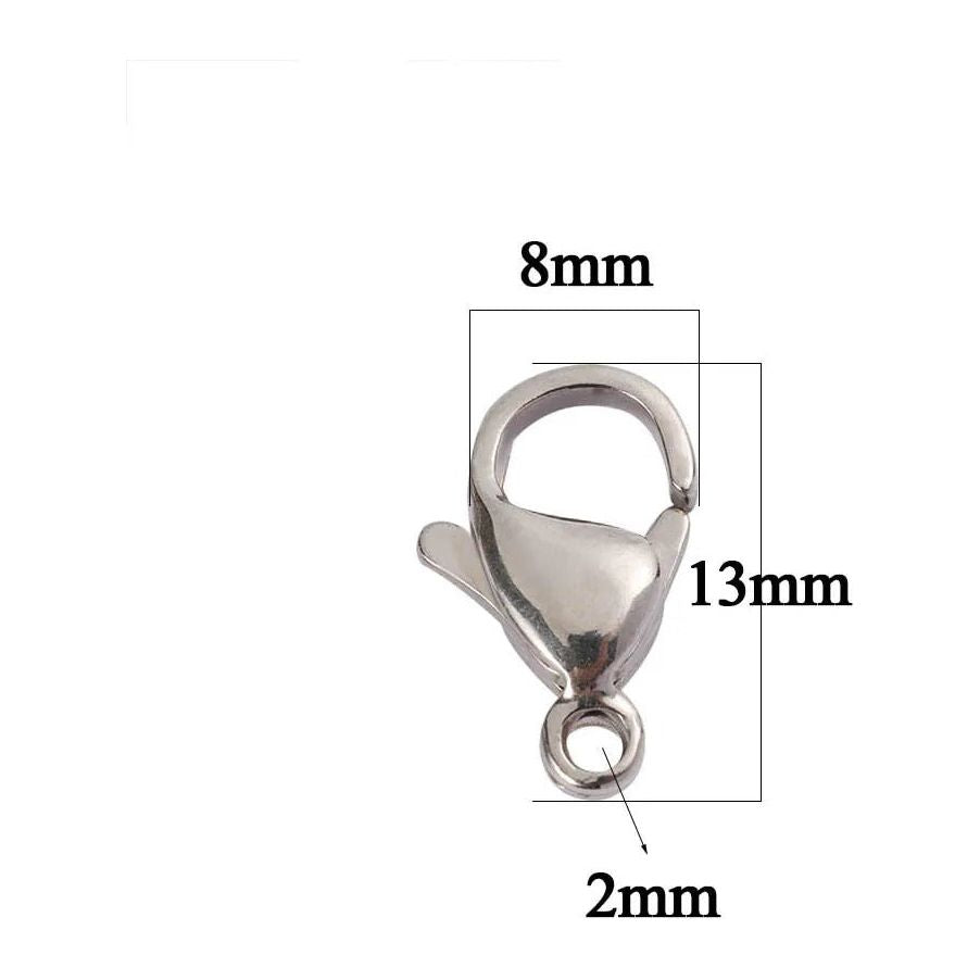 Lobster Claw Clasps - 200 Pcs - Stainless Steel  – Bulk Jewelry Making Supplies